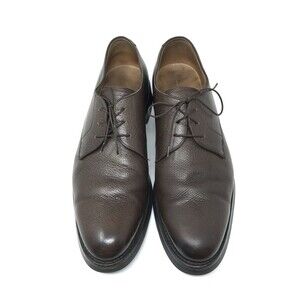 Heschung Men's Yucca Shoes Size 10.5 Brown Textured Leather Derby Goodyear Welt